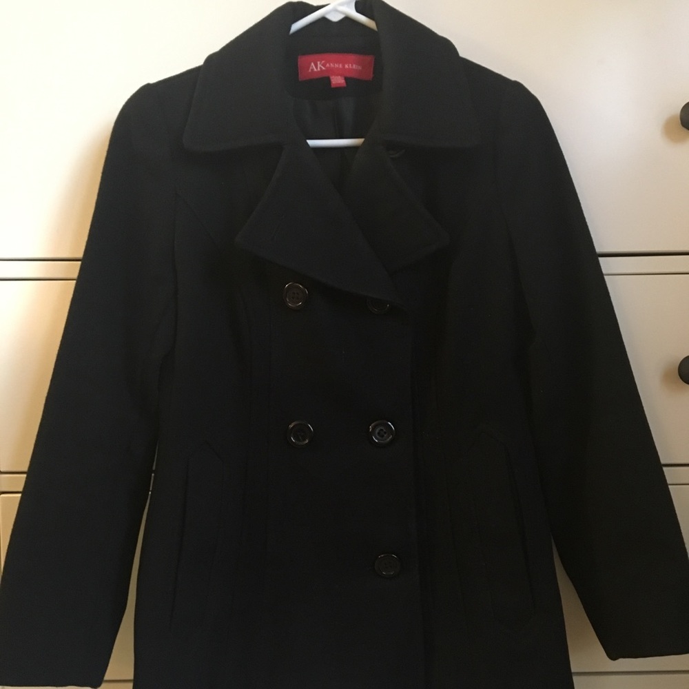 Black Anne Klein pea coat - XS Petite